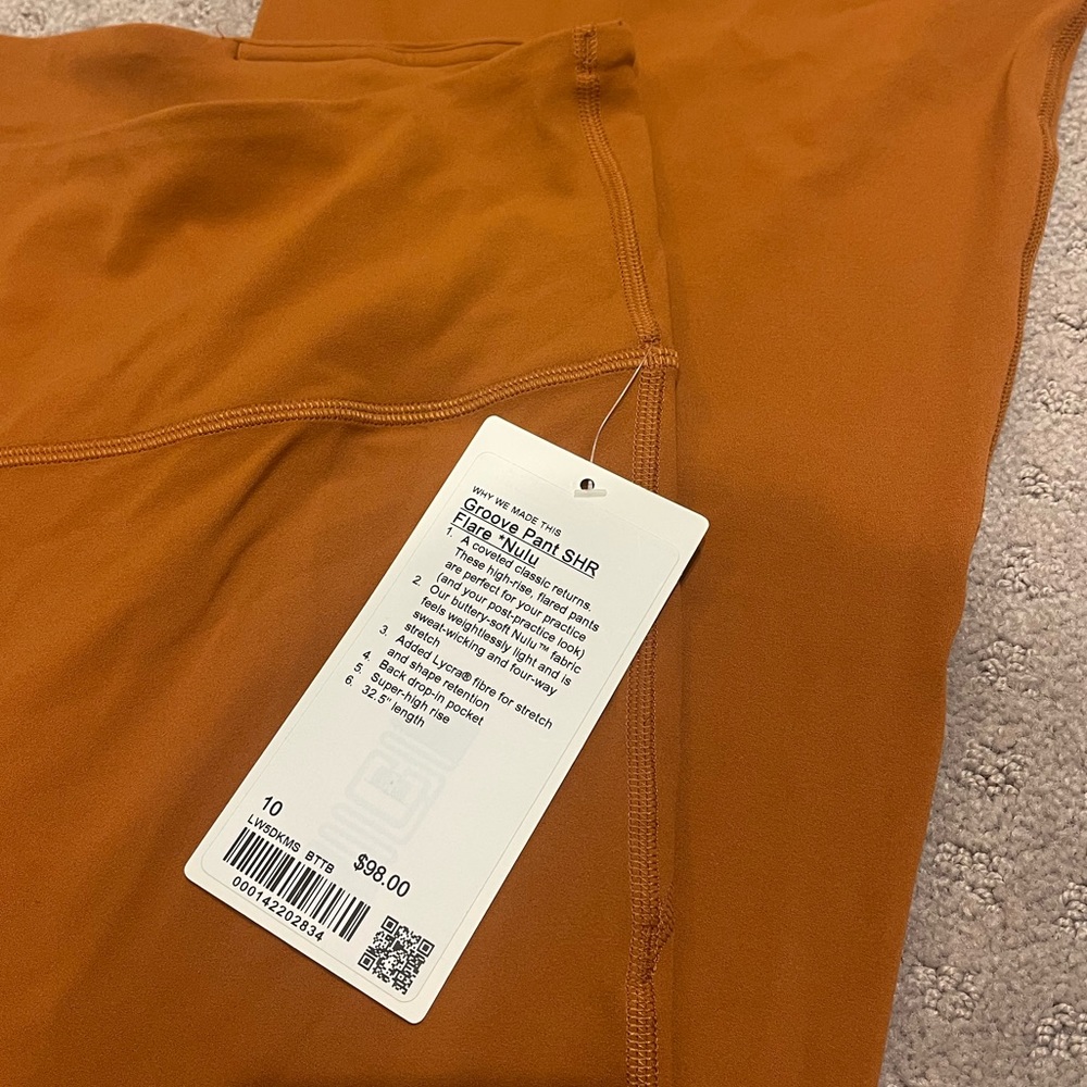 Lululemon Groove Pants (butternut brown - size 10)